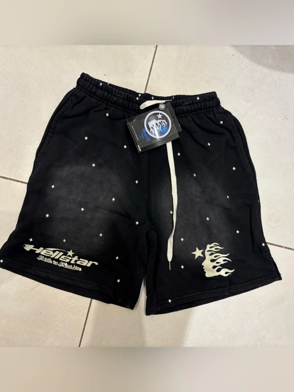 Hellstar Black Flame Athletic Men's Shorts